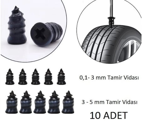Lastik Tamir Kiti Kauçuk Vida Seti