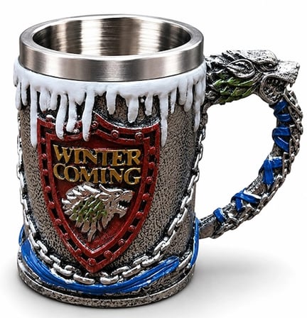 Game Of Thrones Tasarımlı 3D Paslanmaz Çelik Kupa Bardak Alk6507