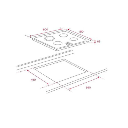 Teka İnox Elektirikli Ankastre Set (DF 60 Davlumbaz - TT 6315 Ocak -HE 715 SS  Fırın)