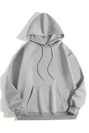 USLUCAN ALIŞVERİŞ Erkek Düz Kapüşonlu Sweat - Boyalı Gri