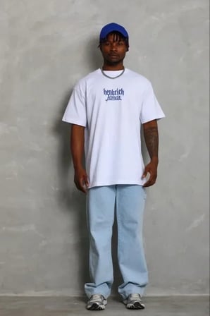 USLUCAN ALIŞVERİŞ Erkek Baskılı T-Shirt Kısa Kol Bisiklet Yaka Regular Fit Rahat Kalıp Günlük Tişört - Beyaz