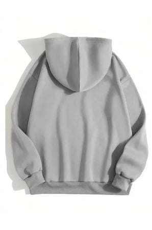 USLUCAN ALIŞVERİŞ Erkek Düz Kapüşonlu Sweat - Boyalı Gri