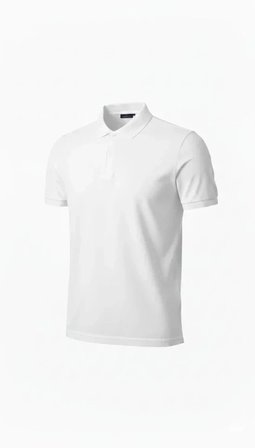 USLUCAN ALIŞVERİŞ Erkek Pike Kumaş Düğmeli Yaka Regular Fit Günlük Kısa Kol Tişört T-shirt - Beyaz