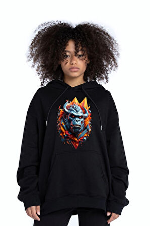 Freeyez Red Eyes King Dijital Baskılı Hoodie