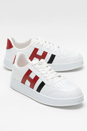 Unisex Spor Sneaker Ayakkabı BEYAZ - KIRMIZI