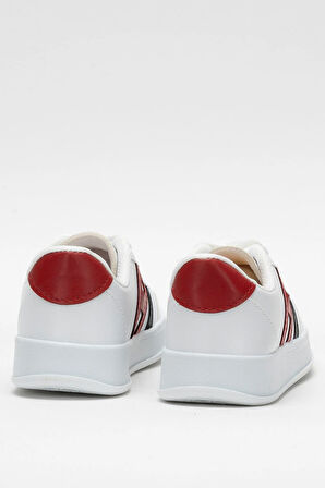 Unisex Spor Sneaker Ayakkabı BEYAZ - KIRMIZI