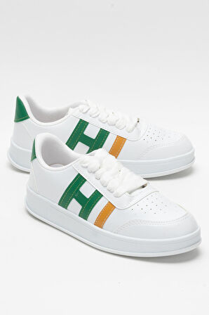 Unisex Spor Sneaker Ayakkabı BEYAZ - YEŞİL