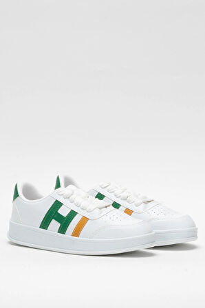 Unisex Spor Sneaker Ayakkabı BEYAZ - YEŞİL