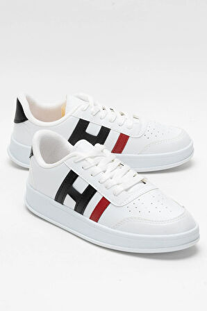 Unisex Spor Sneaker Ayakkabı BEYAZ - SİYAH