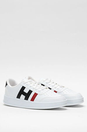 Unisex Spor Sneaker Ayakkabı BEYAZ - SİYAH