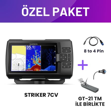 Garmin Striker Vivid 7cv GPS Balık Bulucu Sonar & GT21-TM