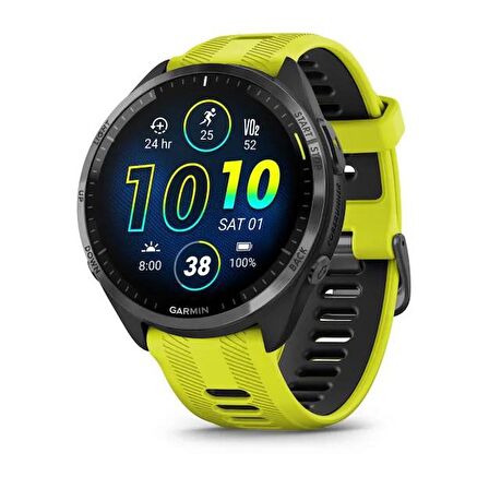 Garmin Forerunner 965 - Karbon Gri DLC Titanyum Sarı | Siyah