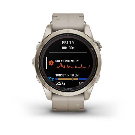 Garmin Fenix 7S Pro Sapphire Solar Soft Gold - Bej (GARMİN TÜRKİYE GARANTİLİDİR)