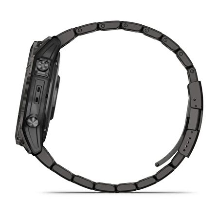 Garmin Fenix 7X Pro Sapphire Solar Karbon Gri DLC Titanyum - Tiyanyum Kayışlı