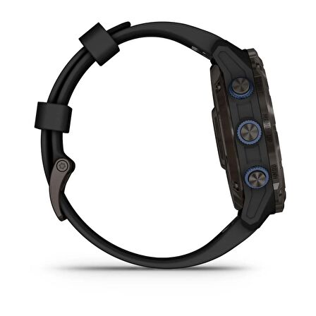 Garmin Descent Mk3i 51 mm Karbon Gri DLC Titanyum Siyah Silikon Kayışlı