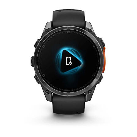 Garmin Fenix 8 - 47 mm, AMOLED - Slate Gri, Siyah Silikon Kayışlı