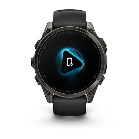 Garmin Fenix 8 – 47mm, AMOLED Sapphire Karbon Gri DLC Titanyum Siyah/Gri Kayışlı