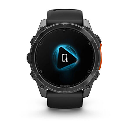 Garmin Fenix 8 - 51mm, AMOLED - Slate Gri, Siyah Silikon Kayışlı