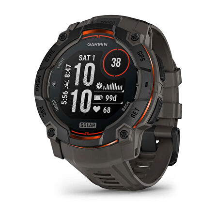 Garmin Instinct 3 – 50 mm, Solar Kömür Siyahı