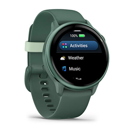 Garmin Vivoactive 6 Metalik Jasper Yeşili