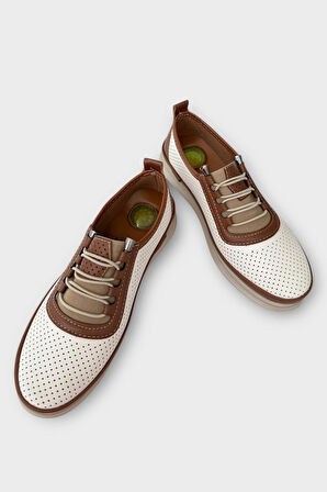 Kadın Ortopedik Yumuşak Casual Ayakkabı BEJ