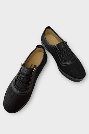 Kadın Ortopedik Yumuşak Casual Ayakkabı SİYAH