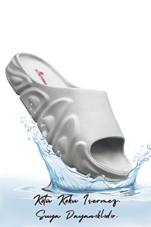 Sermoda Tarz Model Hafif Eva Yazlık Plaj Terliği Havuz Terliği Lavabo Terliği 2000 Gri