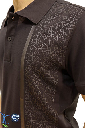 Erkek Slim Fit Dar Kesim Pamuklu Yumuşak Doku Nefes Alan Kumaş Kıvrılmaz Yaka Haki Polo Yaka Tişört Siyah