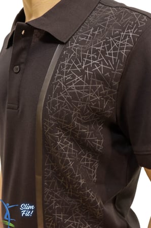 Erkek Slim Fit Dar Kesim Pamuklu Yumuşak Doku Nefes Alan Kumaş Kıvrılmaz Yaka Haki Polo Yaka Tişört Siyah