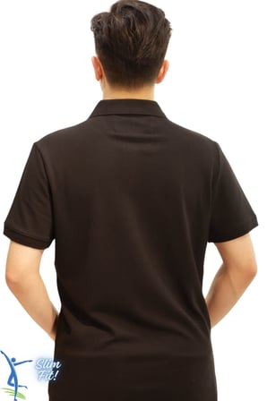 Erkek Slim Fit Dar Kesim Pamuklu Yumuşak Doku Nefes Alan Kumaş Kıvrılmaz Yaka Haki Polo Yaka Tişört Siyah