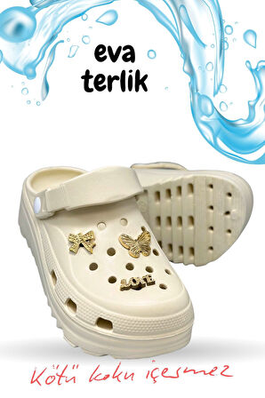 Sermoda Rahat Tabanlı Yüksek Ölçekli Hastane Aşçı Hemşire Doktor Terliği Eva Sabo Kadın Terlik Ekru