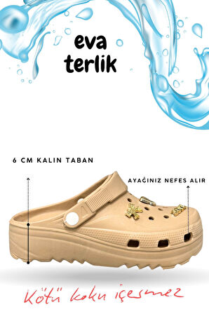 Sermoda Rahat Tabanlı Yüksek Ölçekli Hastane Aşçı Hemşire Doktor Terliği Eva Sabo Kadın Terlik Nut