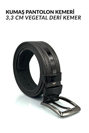 Sermoda 33 mm Baskılı Desenli Vegetal Deri Erkek Kumaş Pantolon Kemeri 1