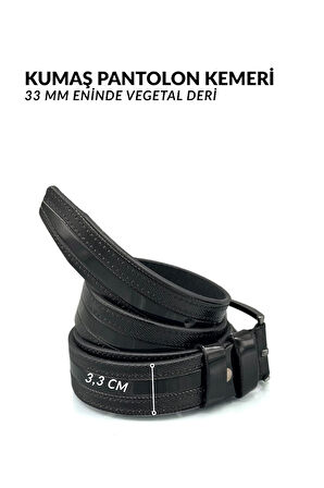 Sermoda 33 mm Baskılı Desenli Vegetal Deri Erkek Kumaş Pantolon Kemeri 1