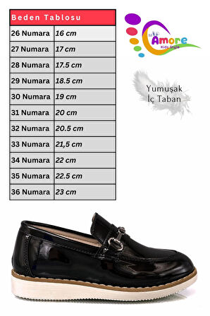 Erkek Çocuk Ayakkabı Köprü Tokalı - Okul Düğün Sünnet Ayakkabısı TR Siyah Beyaz