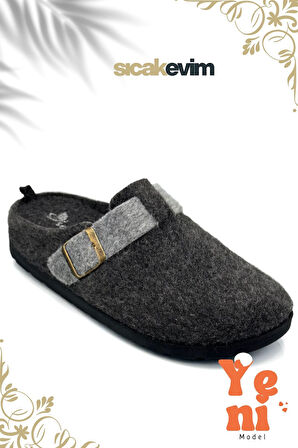 Kadın Kışlık Ev Terliği – Sıcak Tutan, Hafif ve Dayanıklı Şık Peluş Terlik Füme Gri