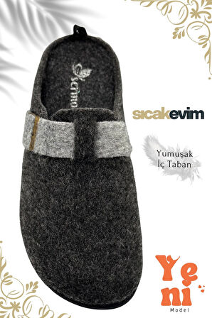 Kadın Kışlık Ev Terliği – Sıcak Tutan, Hafif ve Dayanıklı Şık Peluş Terlik Füme Gri