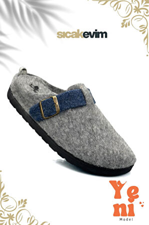 Kadın Kışlık Ev Terliği – Sıcak Tutan, Hafif ve Dayanıklı Şık Peluş Terlik Gri Laci