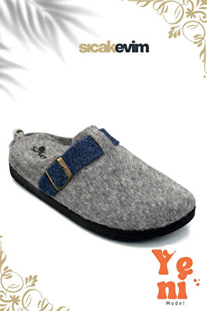 Kadın Kışlık Ev Terliği – Sıcak Tutan, Hafif ve Dayanıklı Şık Peluş Terlik Gri Laci