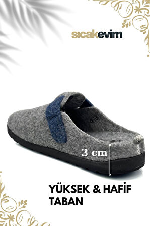 Kadın Kışlık Ev Terliği – Sıcak Tutan, Hafif ve Dayanıklı Şık Peluş Terlik Gri Laci