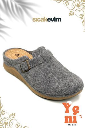 Kadın Kışlık Ev Terliği – Sıcak Tutan, Hafif ve Dayanıklı Şık Peluş Terlik Gri