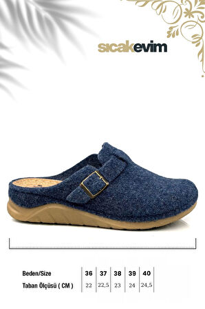 Kadın Kışlık Ev Terliği – Sıcak Tutan, Hafif ve Dayanıklı Şık Peluş Terlik Lacivert