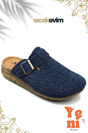Erkek Ev Terliği  – Poli Taban Hafif Tabanlı Sıcak Tutan Halı Terliği Lacivert