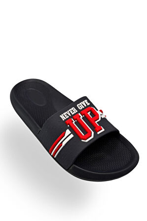 Erkek Terlik Hafif Eva Malzeme Yumuşak Taban Erkek Havuz Terliği Lacivert Kırmızı