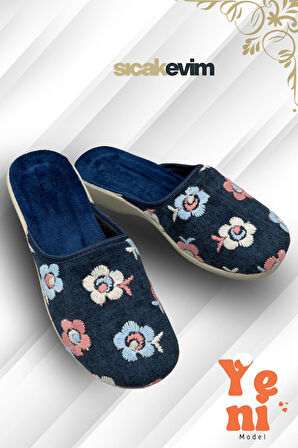 Kadın Ev Terliği  – Poli Taban Hafif Tabanlı Sıcak Tutan Ev Terliği Laci Pembe