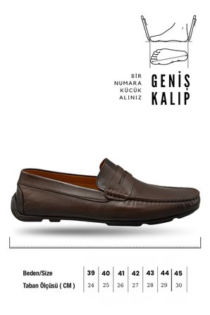 Sermoda Erkek Loafer - Hakiki Deri Rok Loafer Erkek Ayakkabı Kahve