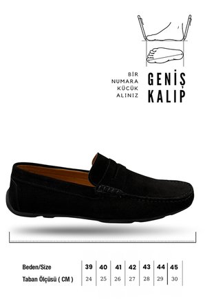 Sermoda Erkek Loafer - Hakiki Deri Rok Loafer Erkek Ayakkabı Süet Siyah