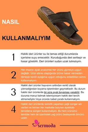 Hakiki Deri Erkek Terlik - Yumuşak Kalın Taban Tabanlı Hakiki Deri Erkek Terlik A Kahve