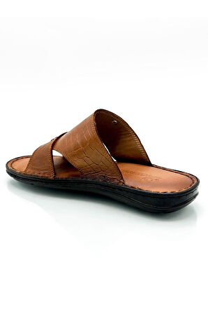 Hakiki Gerçek Deri Erkek Terlik Hafif Terlik Deri 3d Taba 1