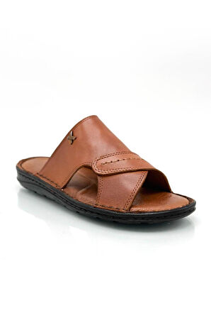 Hakiki Gerçek Deri Erkek Terlik Hafif Terlik Deri Taba